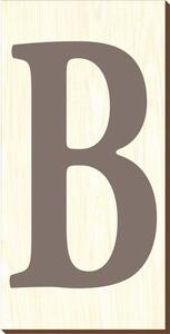 Literă casă „B” pentru poartă/ușă, placaj lemn gravat
