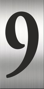 Număr casă „9” pentru poartă/ușă, material plastic ABS gravat