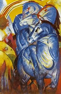 Reproducere A Tower of Blue Horses, 1913, Marc, Franz