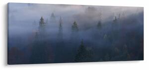 Tablou - Pădure în ceță, Carpați, Ucraina (120x50 cm)