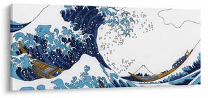 Tablou - Desen japonez, valuri (120x50 cm)