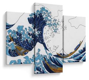 Tablou - Desen japonez, valuri (90x60 cm)