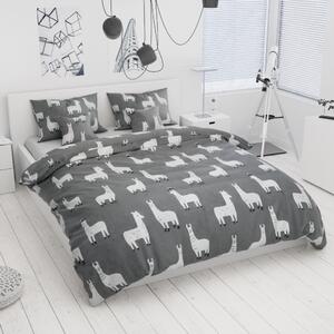 Lenjerie de pat din bumbac Culoare gri, KOBE + husa de perna 40 x 40 cm Dimensiune lenjerie de pat: 70 x 90 cm | 140 x 220 cm