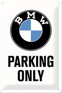 Tablou metalic decorativ BMW Parking Only 20x30 cm