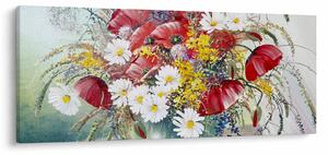 Tablou - Vază cu flori sălbatice (120x50 cm)