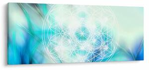 Tablou - Merkaba pe un fundal turcoaz (120x50 cm)
