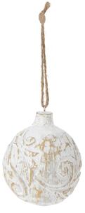 Glob alb antichizat, Rustic Ball, 9 cm