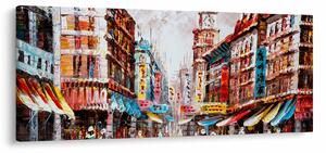 Tablou - Hong Kong, pictură în ulei (120x50 cm)