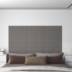 Panouri de perete, 12 buc. gri deschis 60x15 cm textil 1,08 m²