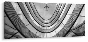 Tablou - Avionul deasupra clădirii (120x50 cm)