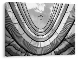 Tablou - Avionul deasupra clădirii (70x50 cm)
