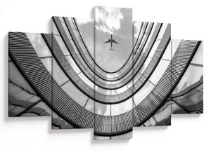 Tablou - Avionul deasupra clădirii (150x105 cm)