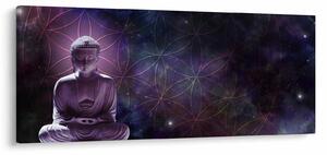 Tablou - Buddha cu florile vieții (120x50 cm)