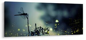 Tablou - Libelula în noaptea strălucitoare (120x50 cm)