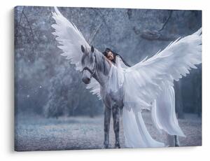 Tablou - Fata și unicorn (70x50 cm)