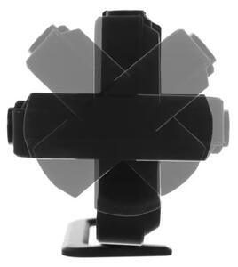 Ceas LED desteptator, alarma, oglinda, proiector, cablu microUSB inclus, ABS, 18,5x7,5x4cm, negru