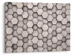 Tablou - Hexagoane design beton (70x50 cm)