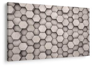 Tablou - Hexagoane design beton (90x60 cm)