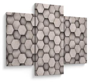 Tablou - Hexagoane design beton (90x60 cm)