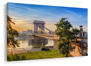 Tablou - Pod peste râu, Budapesta, Ungaria (90x60 cm)