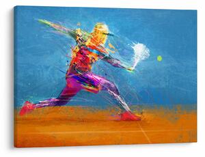Tablou - Jucător de tenis pictat (70x50 cm)