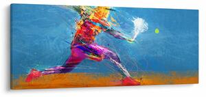 Tablou - Jucător de tenis pictat (120x50 cm)