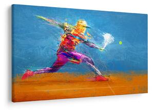 Tablou - Jucător de tenis pictat (90x60 cm)