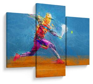Tablou - Jucător de tenis pictat (90x60 cm)