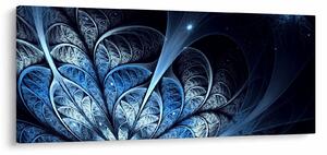 Tablou - Floare albastru închis (120x50 cm)