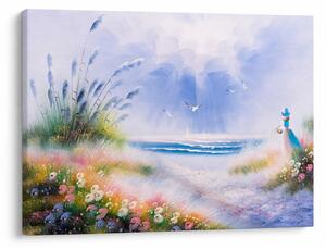 Tablou - Plaja romantică, pictură în ulei (70x50 cm)