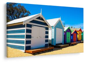 Tablou - Plaja Brighton, Melbourne, Australia (90x60 cm)