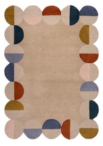 Covor bej țesut manual din lână 160x230 cm Mia Scallop Frame – Flair Rugs