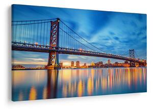 Tablou - Podul Benjamin Franklin, Philadelphia (90x60 cm)