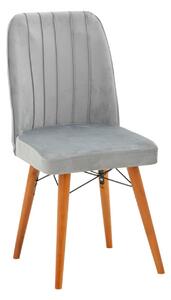 Scaun Model Vespera, Gri/Nuc, 45x52x95 cm