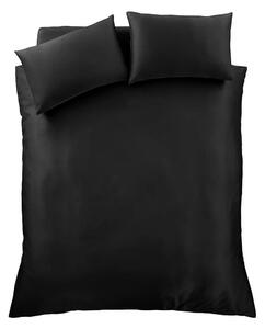 Lenjerie de pat neagră din satin pentru pat dublu 200x200 cm Silky Soft – Catherine Lansfield