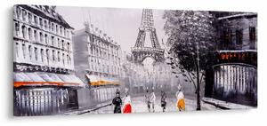 Tablou - Pictură în ulei, Paris (120x50 cm)