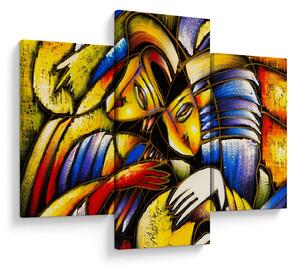 Tablou - Pictură în ulei, îndrăgostiții (90x60 cm)