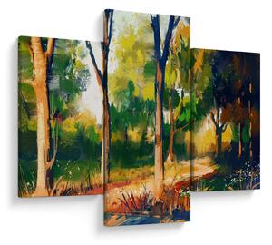 Tablou - Pădure de vară însorită, pictură (90x60 cm)