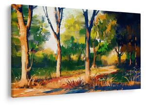 Tablou - Pădure de vară însorită, pictură (90x60 cm)