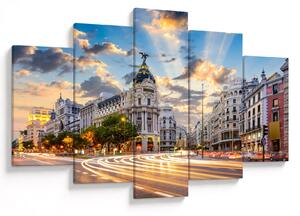 Tablou - Calle Gran Vía, Madrid, Spania (150x105 cm)