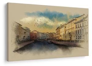 Tablou - Râul Moyka, Sankt Petersburg, Rusia (90x60 cm)