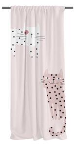 Draperie roz pentru copii 250x110 cm Meow Meow - Butter Kings