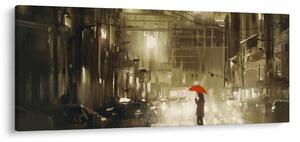Tablou - Femeie într-o noapte ploioasă (120x50 cm)