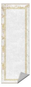 Covor alb-auriu de tip traversă 80x200 cm – Mila Home