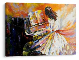 Tablou - Femeia cântând la pian (70x50 cm)