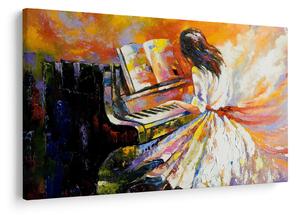 Tablou - Femeia cântând la pian (90x60 cm)