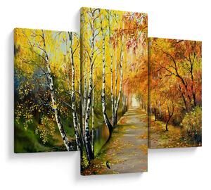 Tablou - Alee romantică de-a lungul apei, pictură în ulei (90x60 cm)