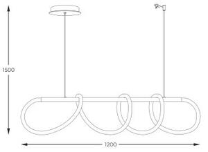 Lustră LED pe cablu Zuma Line 20006PM-BK BALBO LED/45W/230V 3000/4000/6000K