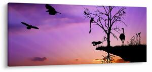 Tablou - Siluetele animalelor (120x50 cm)