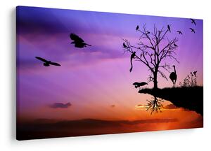 Tablou - Siluetele animalelor (90x60 cm)